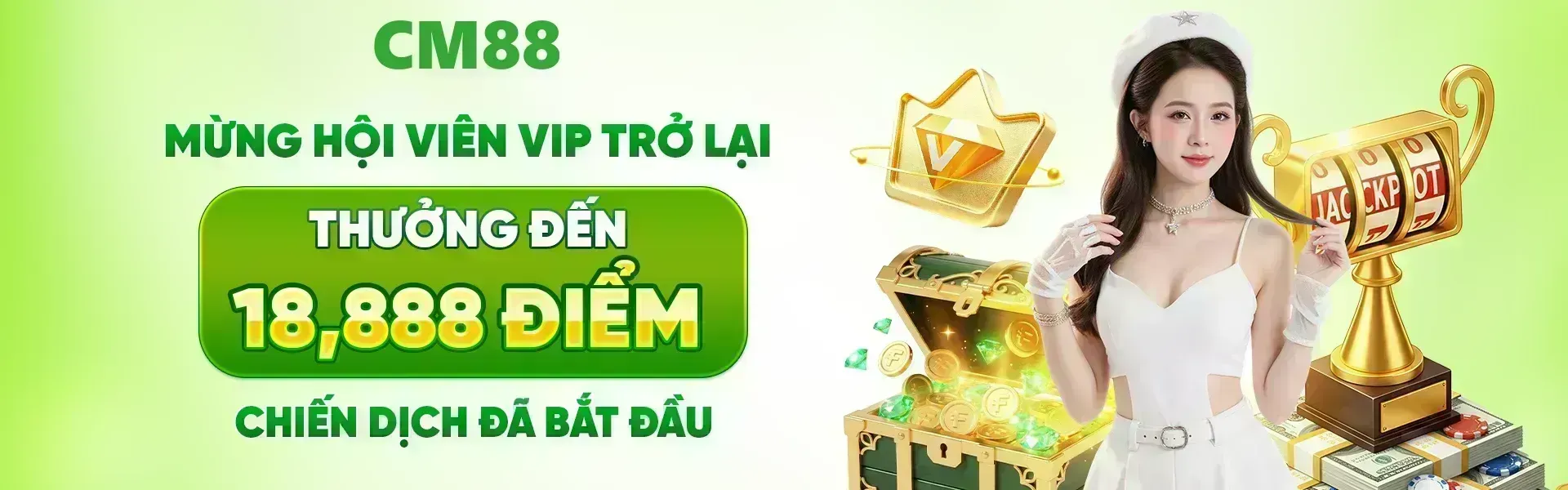 Phiên bản 44: Hội viên VIP trở lại CM88 trong giai đoạn chương trình còn hiệu lực có thể nhận phần thưởng lên tới 18,888 điểm nếu đáp ứng đầy đủ những yêu cầu được quy định.